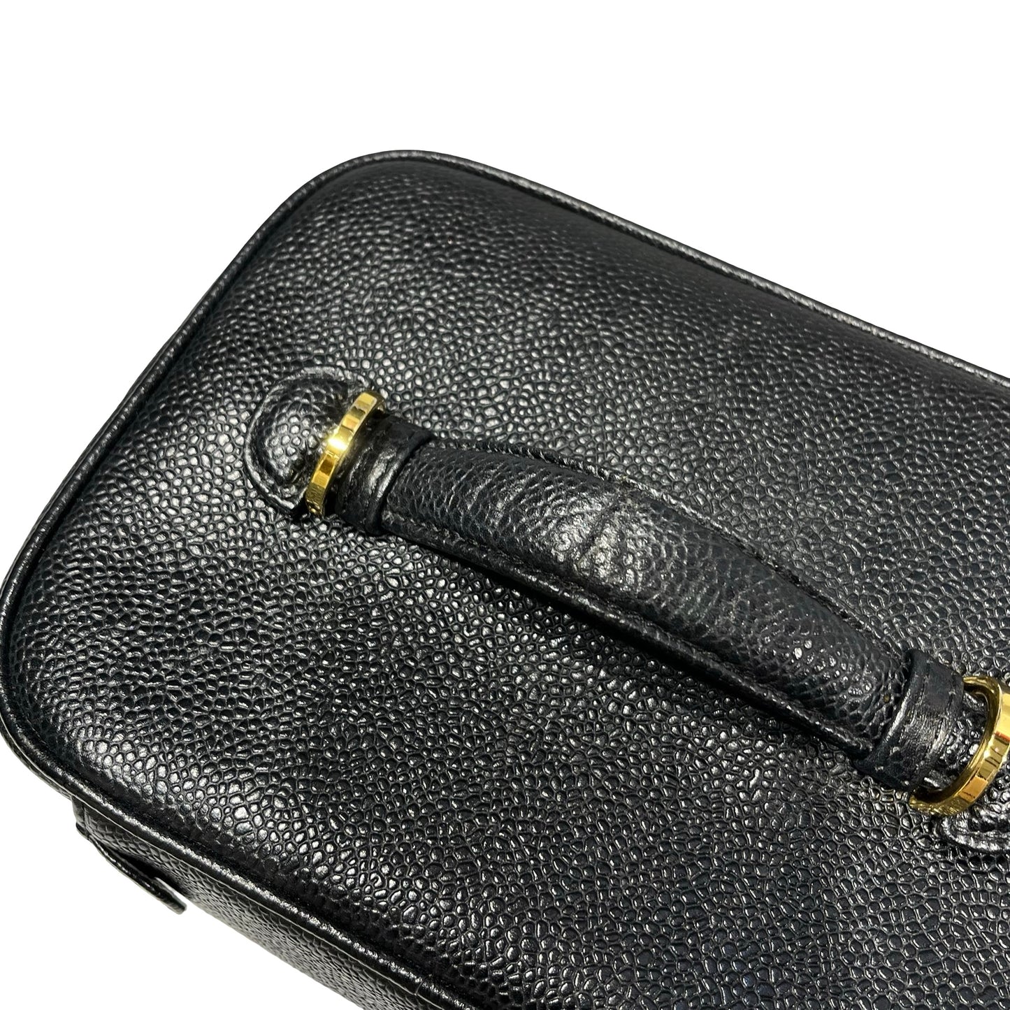 Used CHANEL Vanity Case Shoulder Bag Black GHW