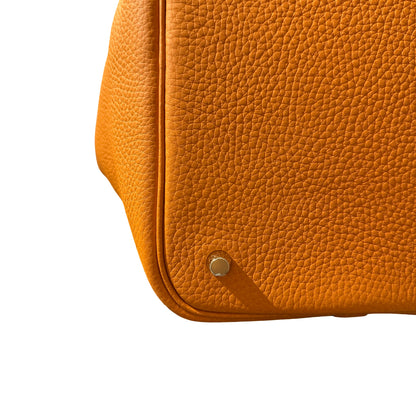 New HERMÈS Picotin 22 Bucket Bag Orange (93) GHW