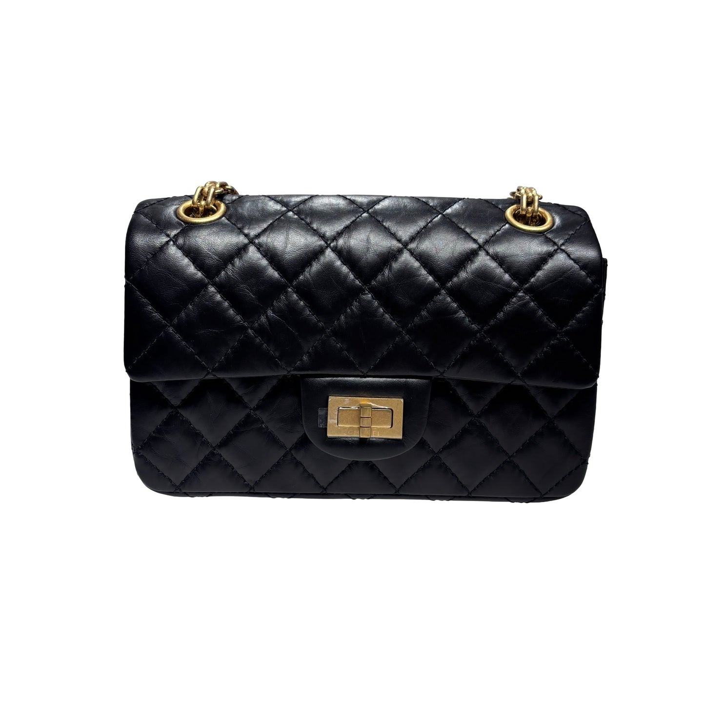 New Chanel Mini 2.55 Shoulder Bag Black GHW