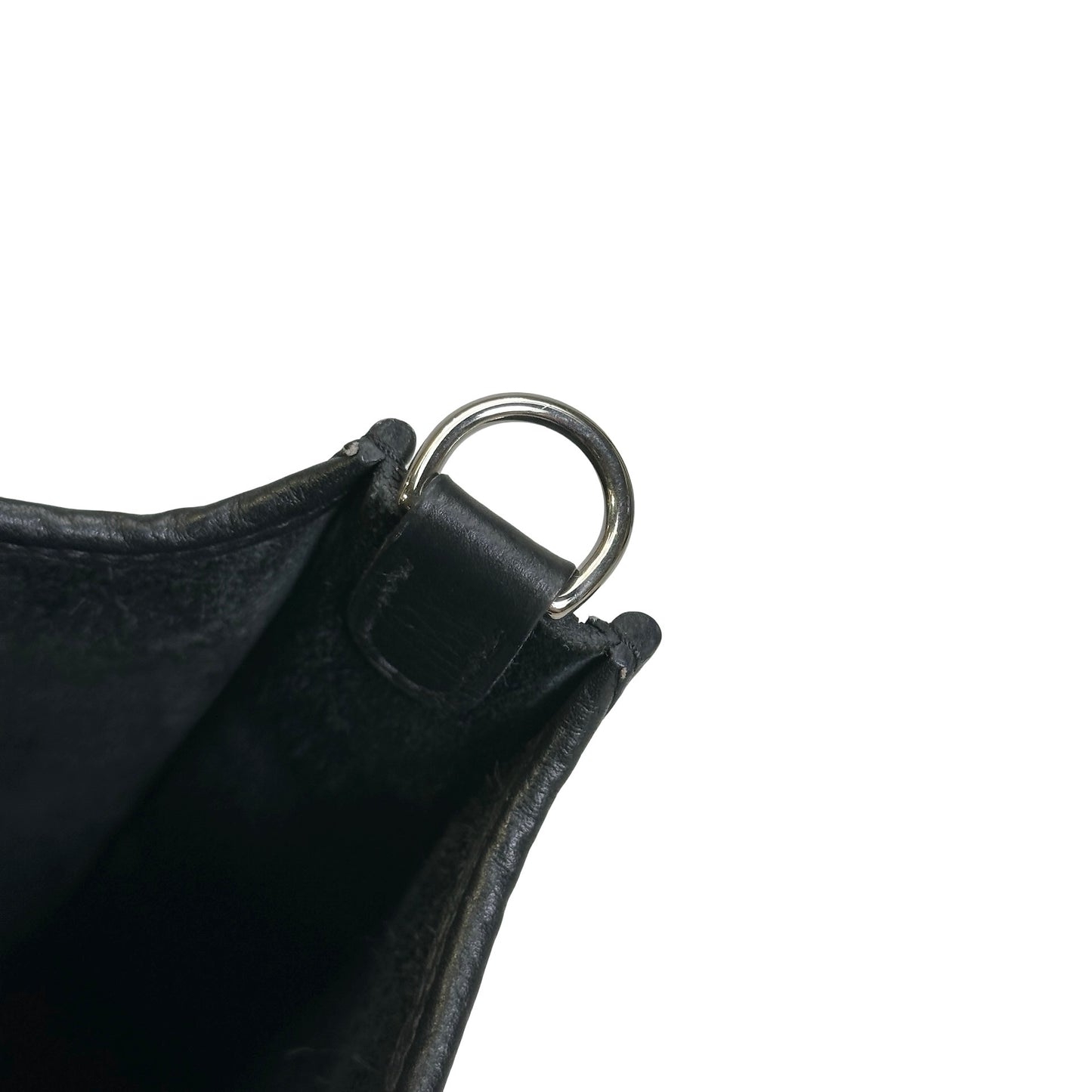 Used HERMES Clemence Evelyne Crossbody Bag Black
