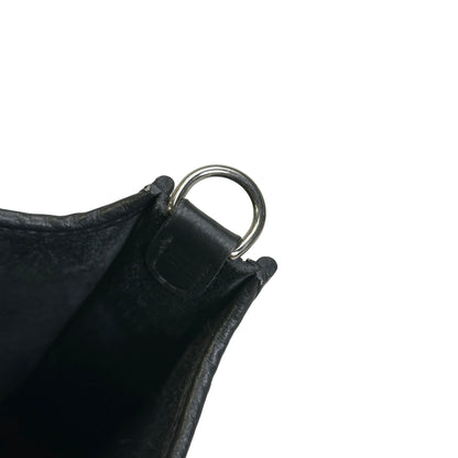 Used HERMES Clemence Evelyne Crossbody Bag Black