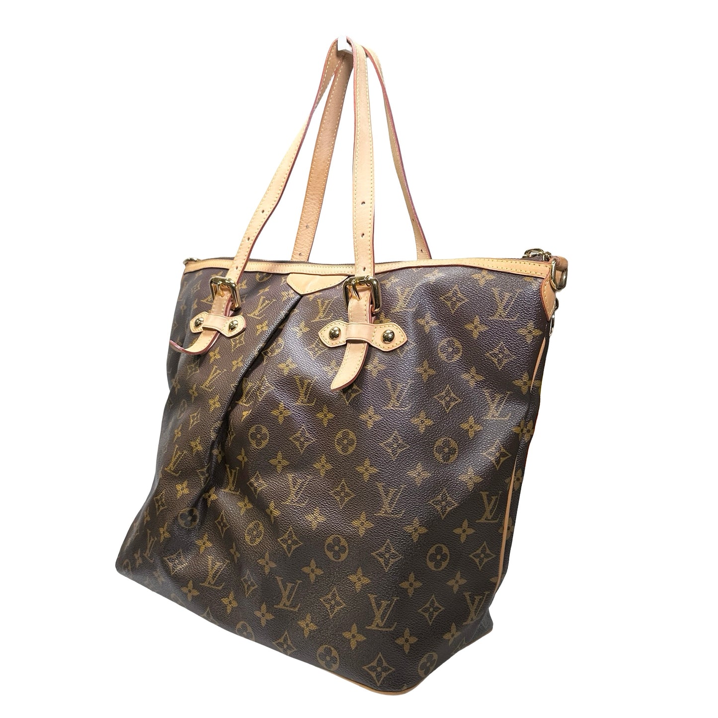 Used LOUIS VUITTON Monogram Palermo GM Shopper Bag Brown GHW