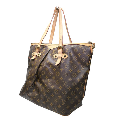 Used LOUIS VUITTON Monogram Palermo GM Shopper Bag Brown GHW