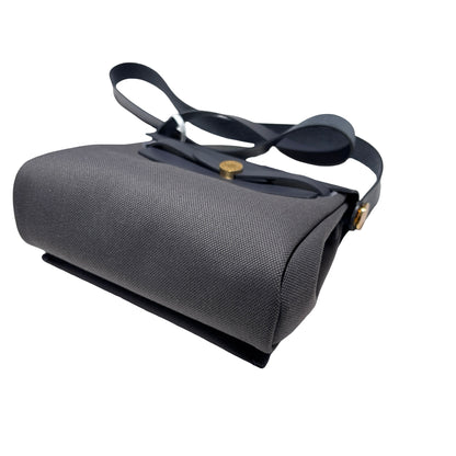 Unused HERMÈS Mini Herbag Two Way Shoulder Bag Grey GHW