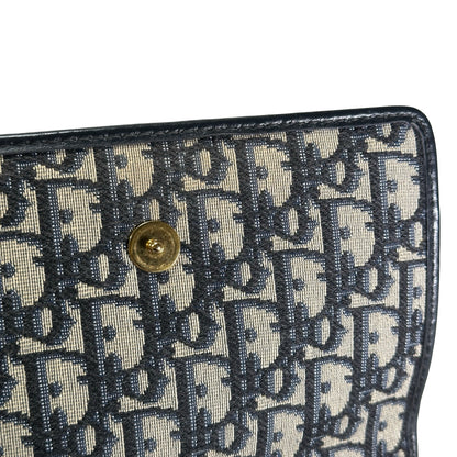Used DIOR Dior Oblique Oblique Cross body bag Blue Beige Black GHW