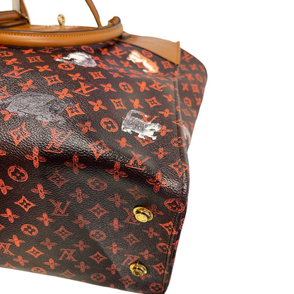 Used LOUIS VUITTON Monogram Catogram Neverfull MM Catogram Tote Bag Brown Orange Multicolor