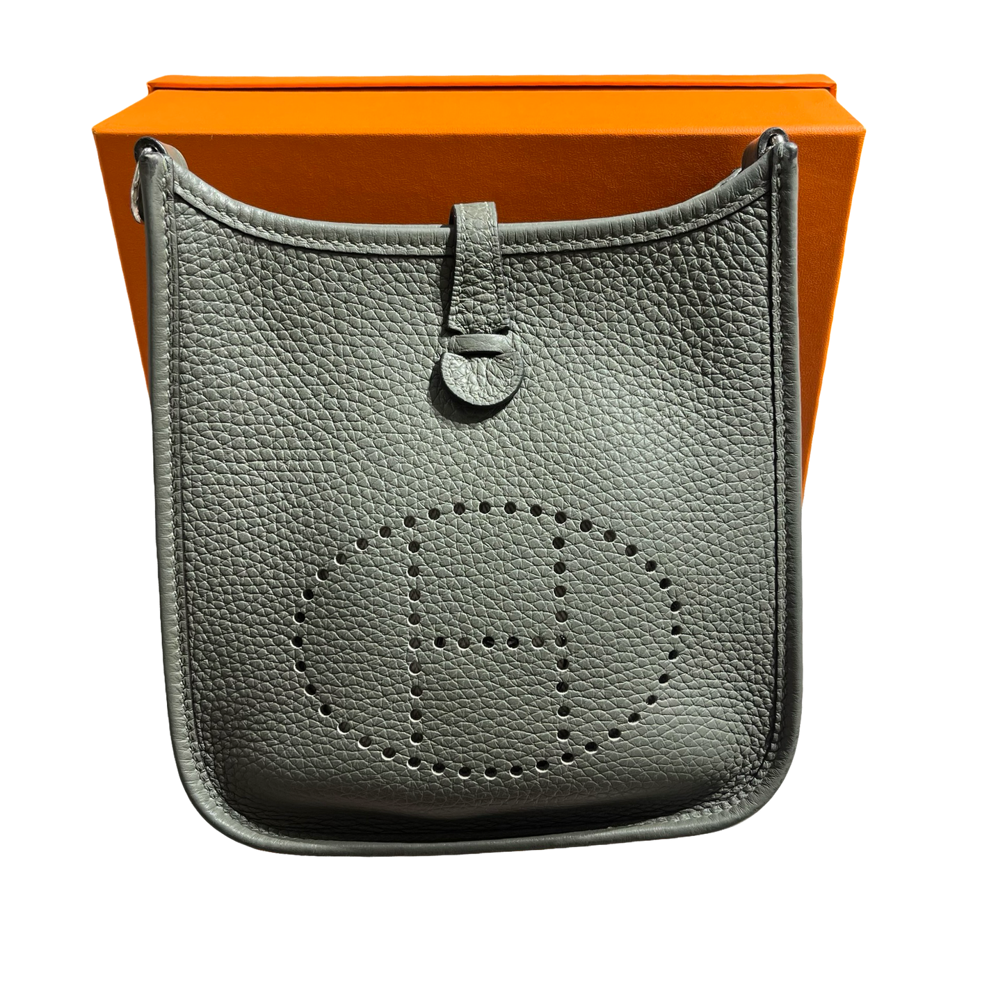 HERMES MINI EVELYNE 16 CLEMENCE GRAY TC PHW [3000670]