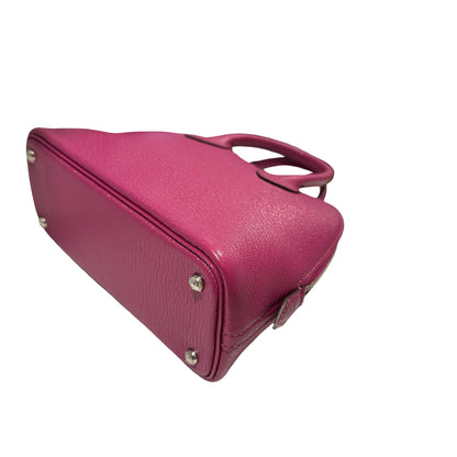 Used HERMES Chevre Mini Bolide Handbag L3 Rose Purple PHW
