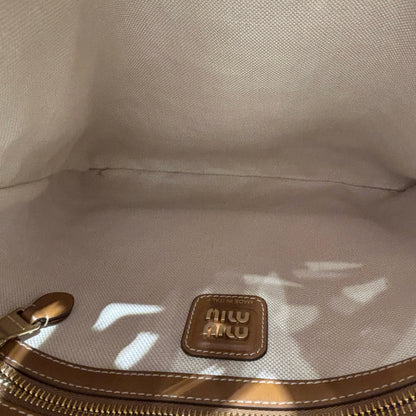 Used MIU MIU Corduroy Ivy bag Tote Bag Camel