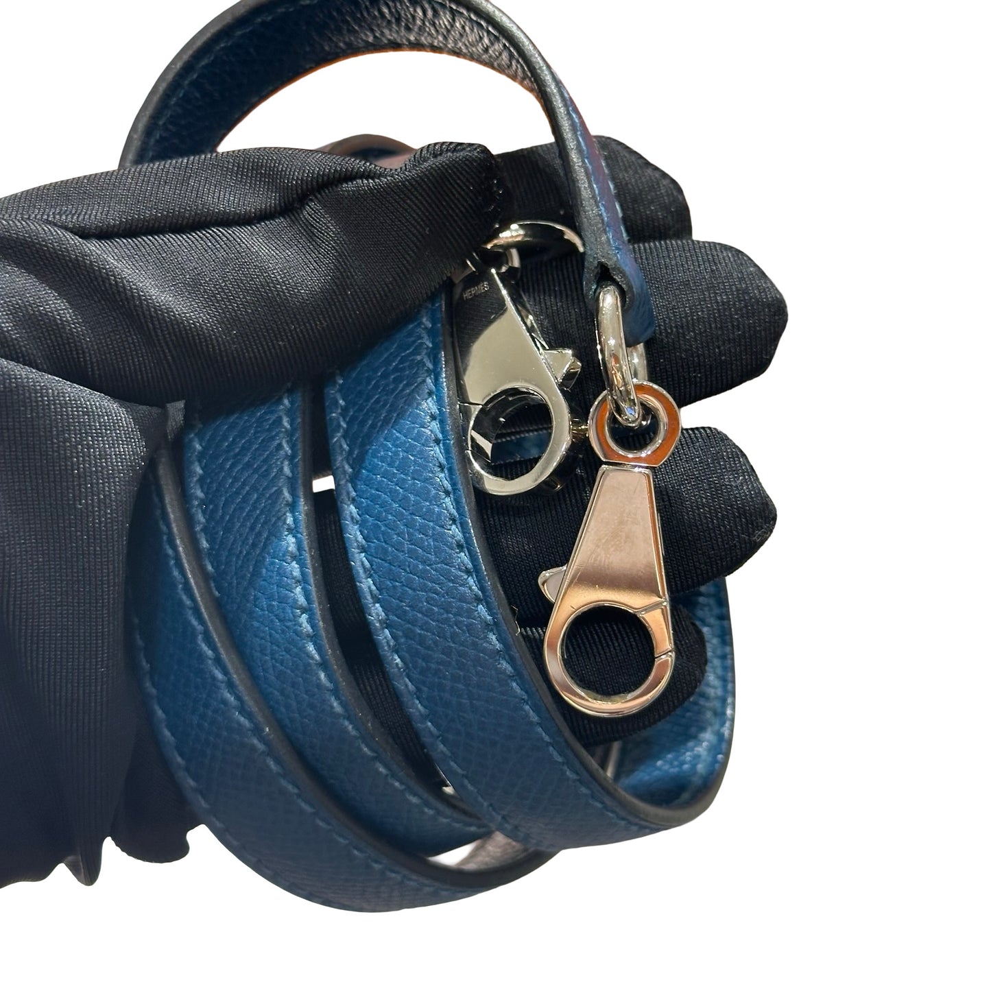 HERMÈS Kelly 28 Two Way Shoulder Bag Blue PHW