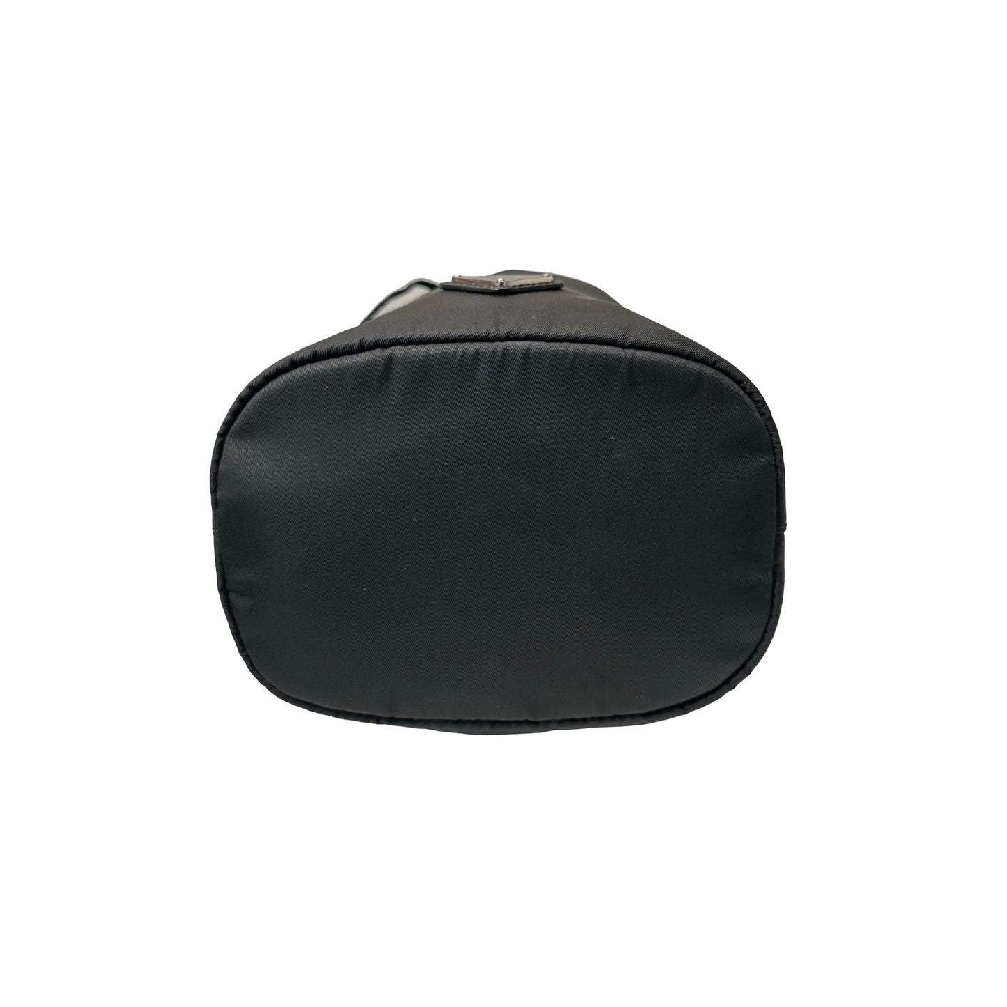 Used PRADA Nylon Re-Nylon Pouch Bucket Bag Black PHW