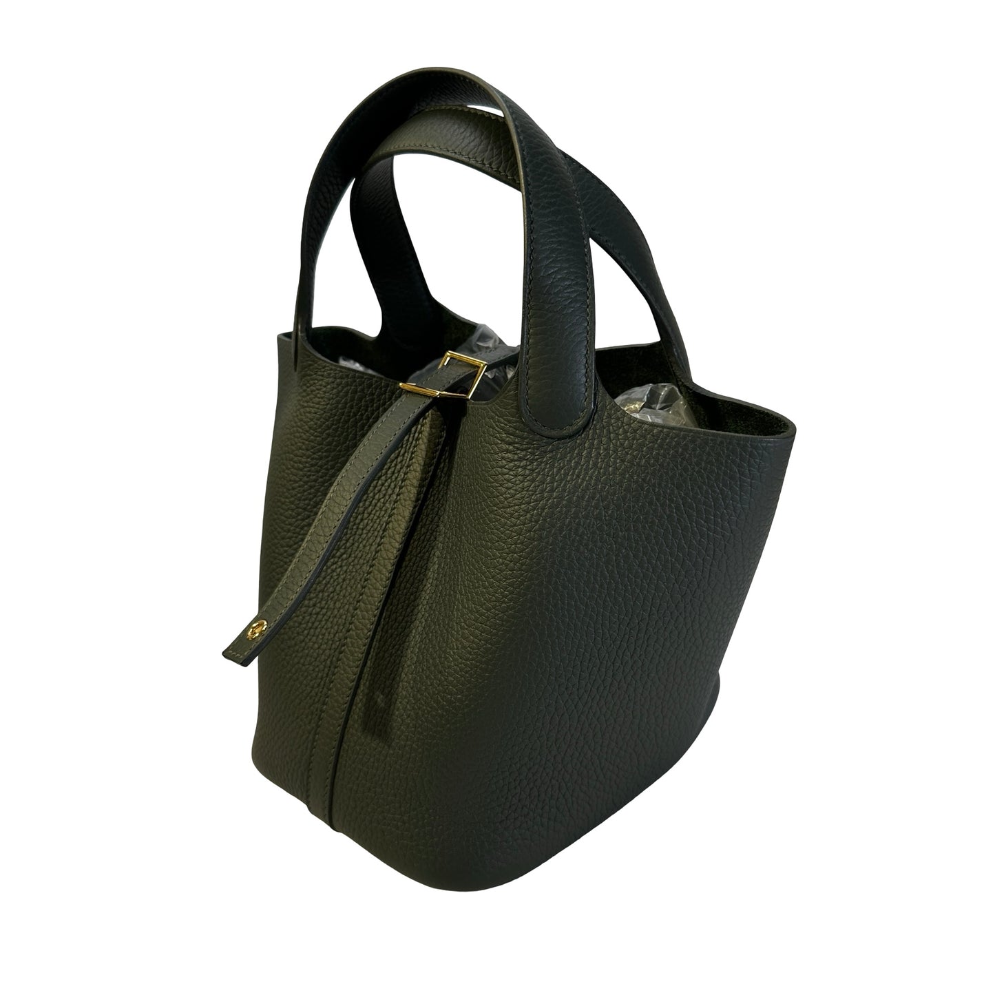 Used HERMES TC Picotin 18 Handbag Dark Green