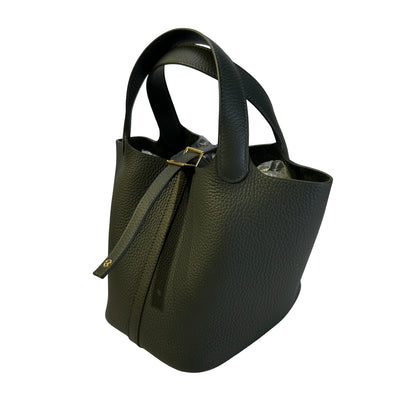 Used HERMES TC Picotin 18 Handbag Dark Green