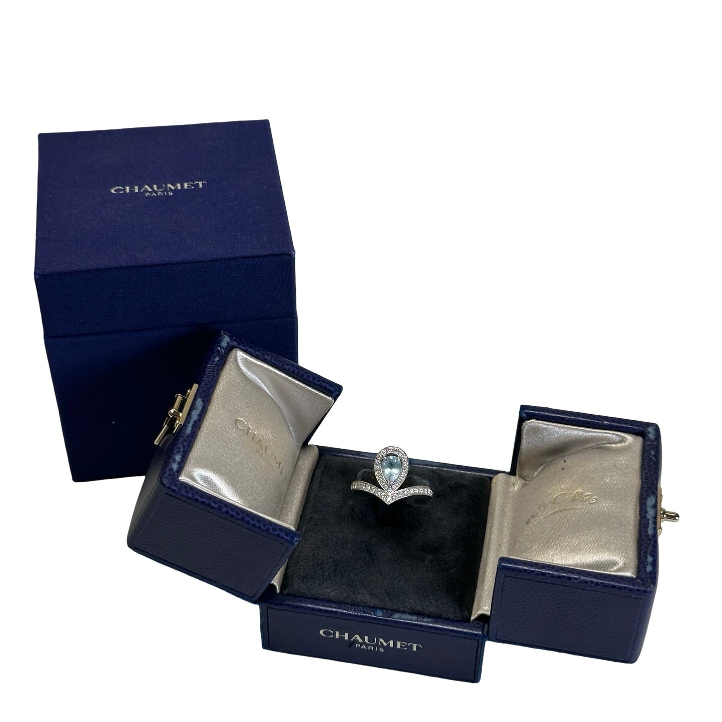 Used CHAUMET AU750 Ring Ring Silver Blue