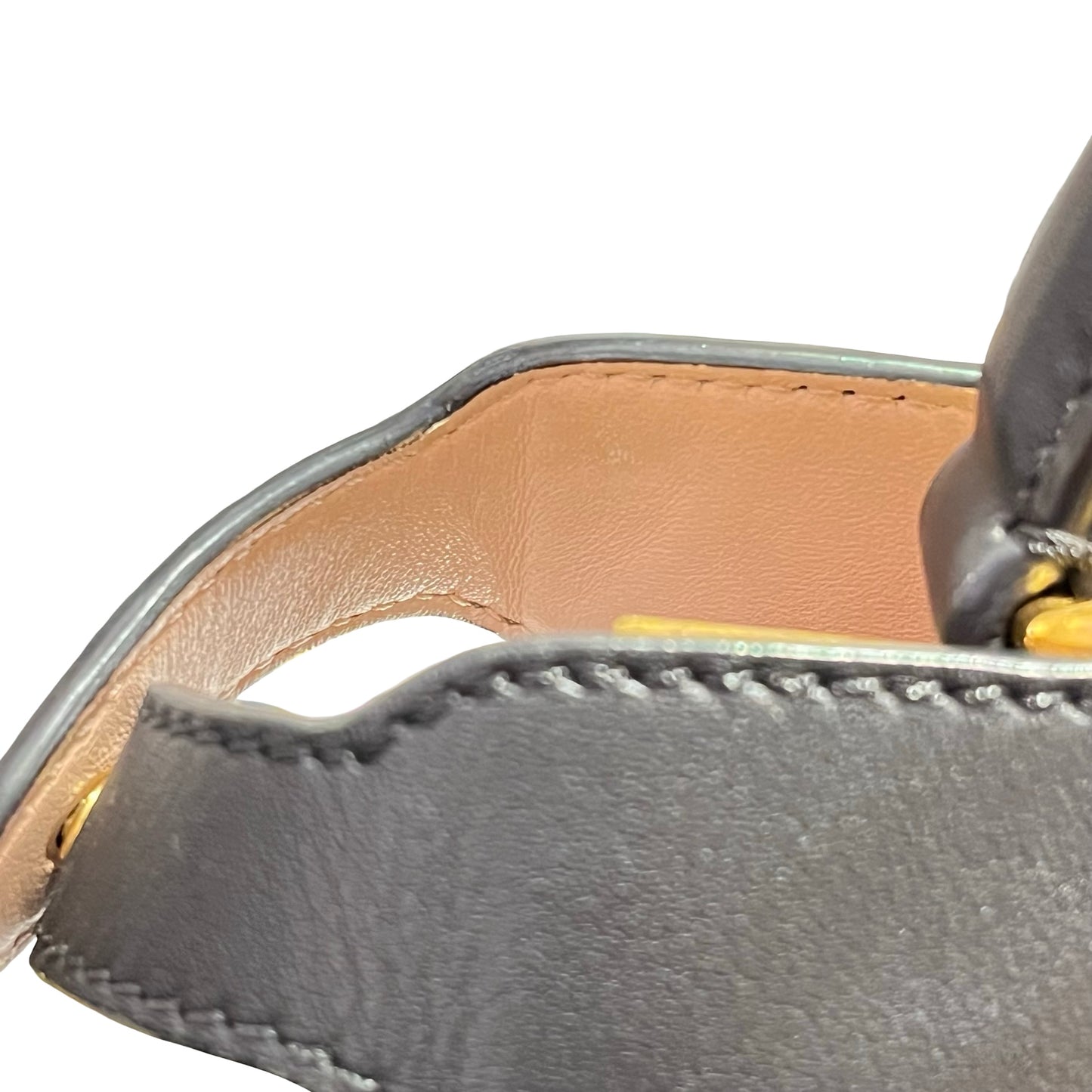 Used FENDI Peekaboo Handbag Black GHW