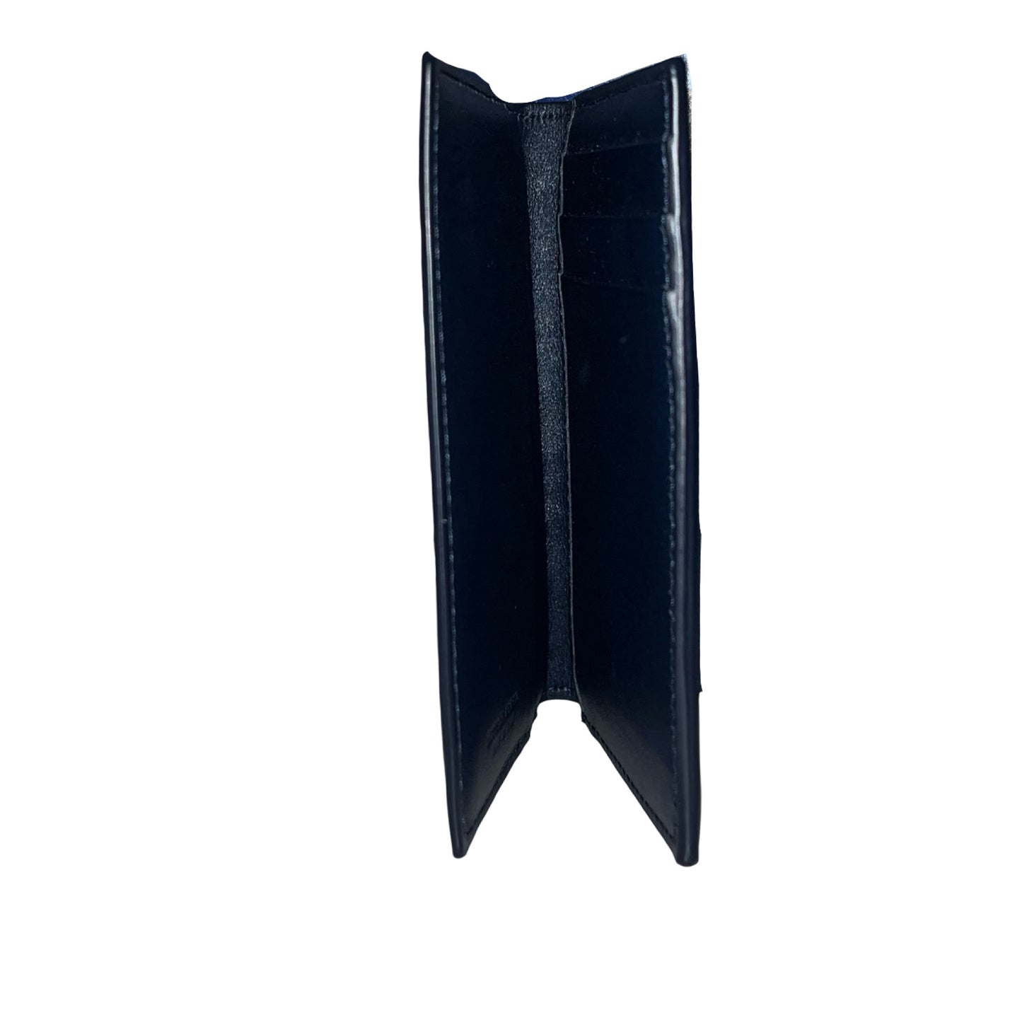 BOTTEGA VENETA Calfskin Leather intrecciato card holder Wallet Navy Blue