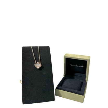 Used VAN CLEEF & ARPELS Rose Gold 18K Gold PURE Alhambra Necklace GHW