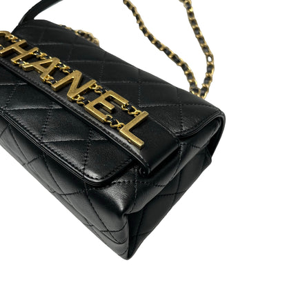 Used CHANEL Cross Body Bag Black GHW