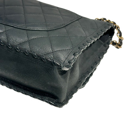 CHANEL DARK GREEN GHW HAPPY STITCH FLAP BAG [3000274]