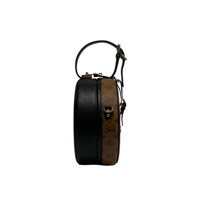 Used LOUIS VUITTON Monogram Canvas Petite Boite Box Bag GHW Black