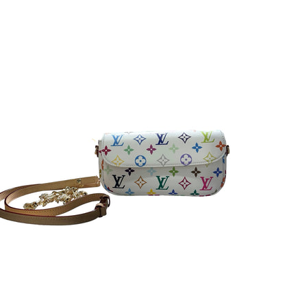 Used LOUIS VUITTON Ivy Clutch White Multicolor GHW