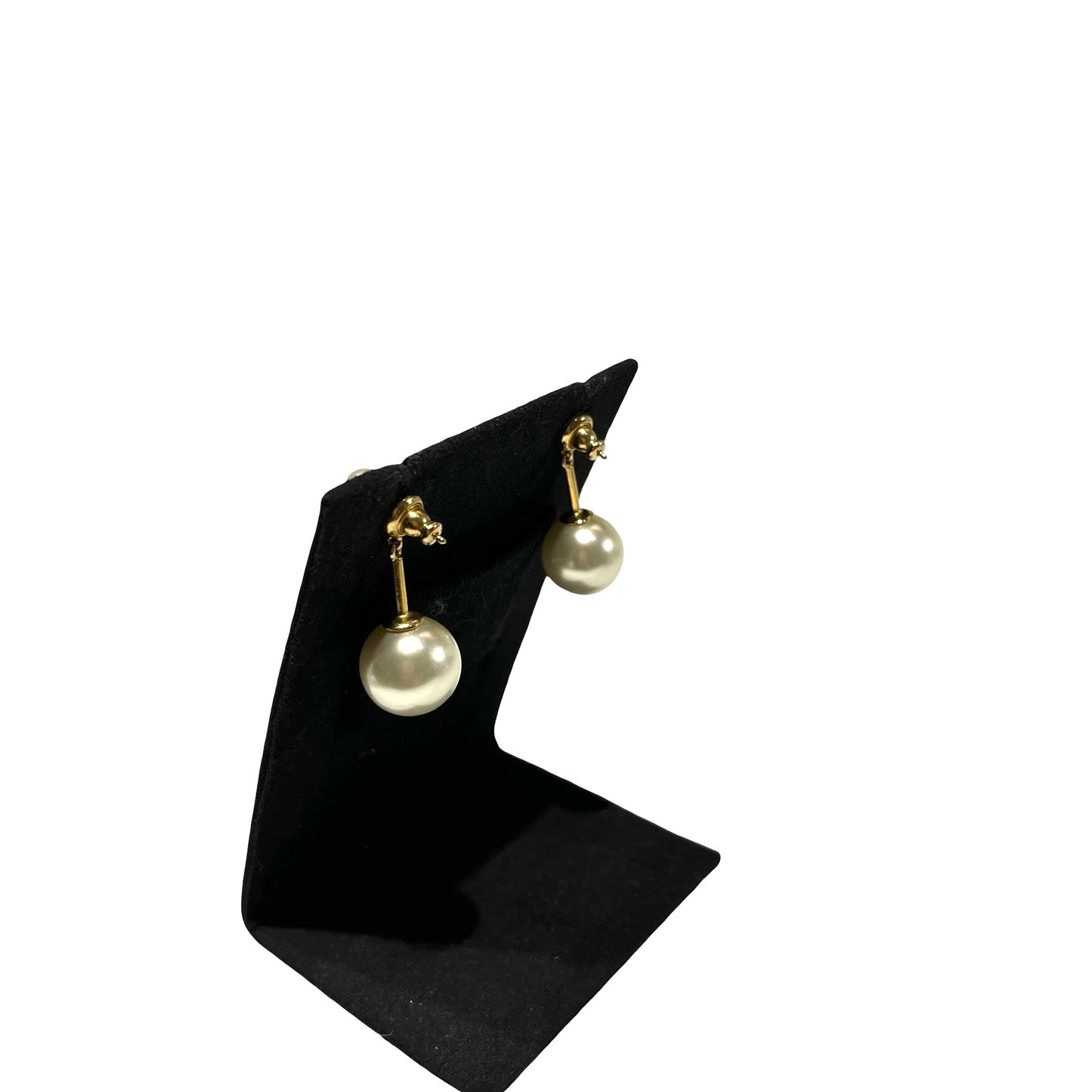 Used DIOR 雙魚座耳環 Earrings White GHW
