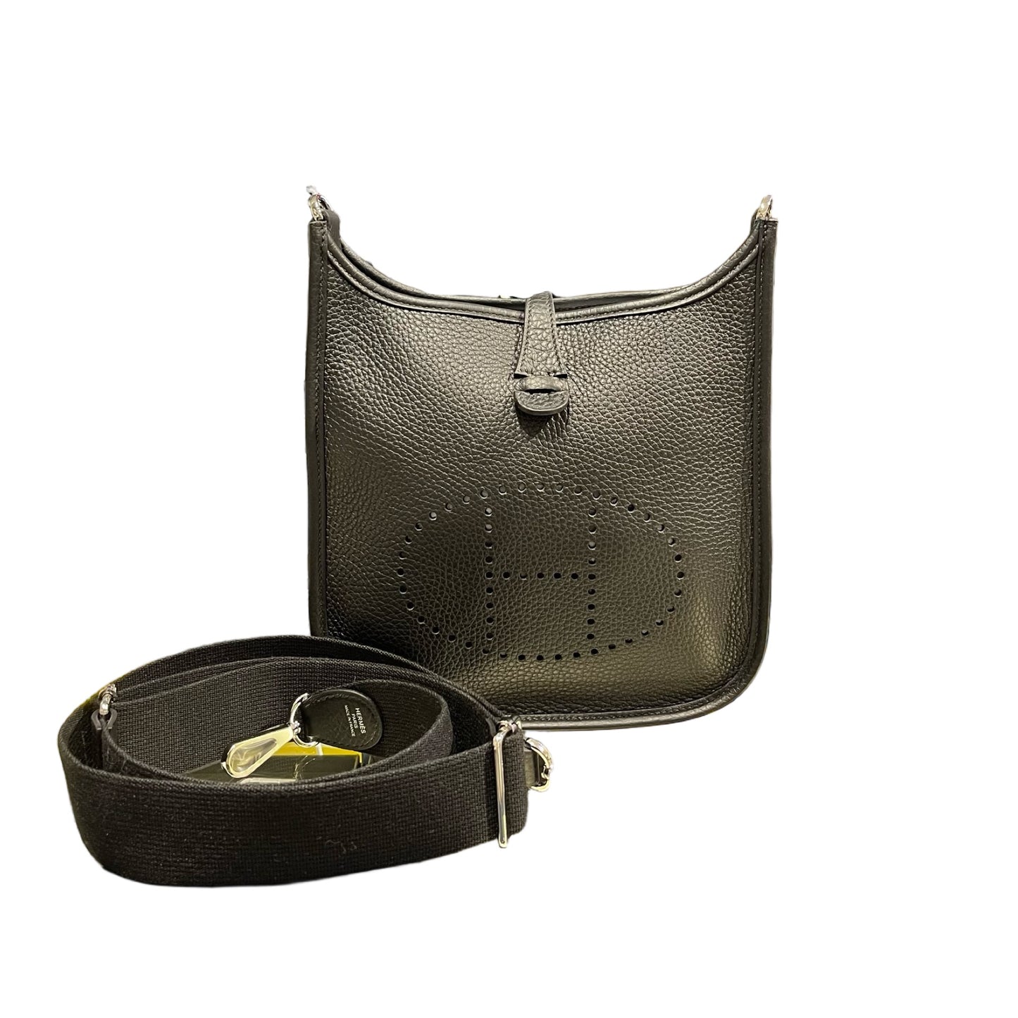 Used Hermès Evelyne Cross Body Bag Black PHW