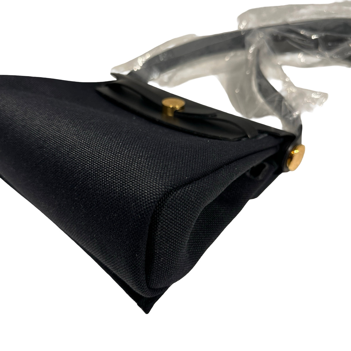 Brand New HERMES Toile Herbag Two Way Shoulder Bag Black Noir