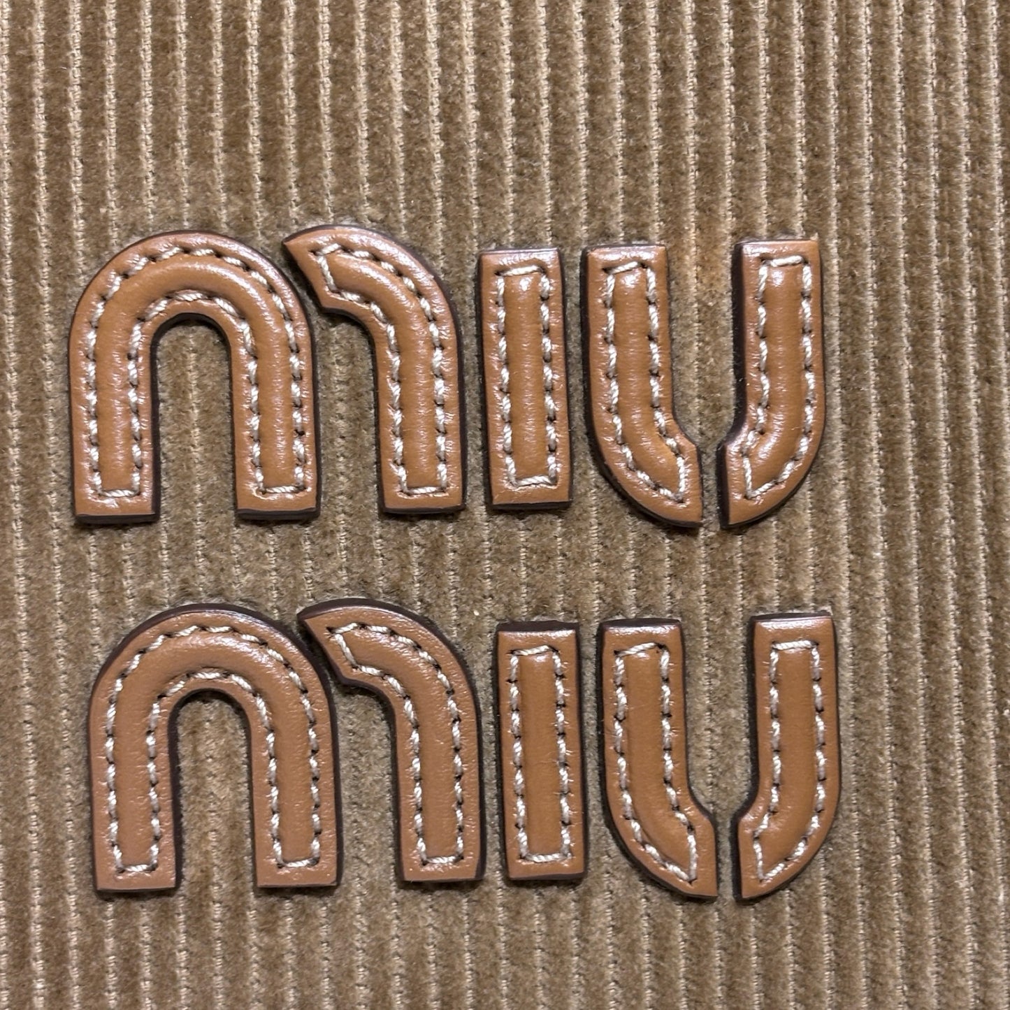 Used MIU MIU Corduroy Ivy bag Tote Bag Camel
