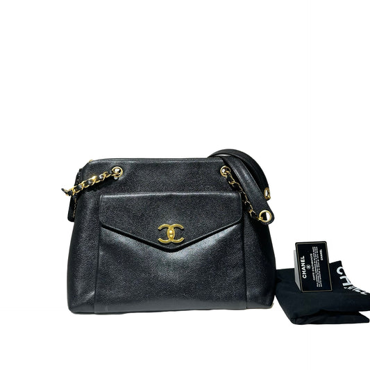 Caviar skin Vintage Chain Shoulder Bag [101622]