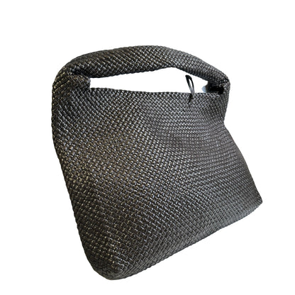 Used BOTTEGA VENETA Intrecciato Woven Tote Handbag Brown
