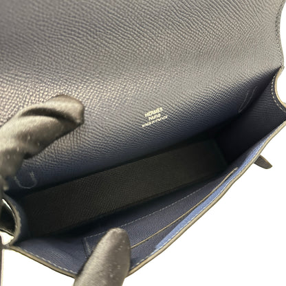 Used HERMÈS Epsom leather Snap bag Wallet Navy PHW