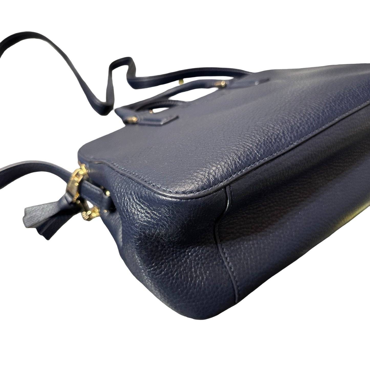 Used TORY BURCH Two way shoulder Shoulder Bag Navy Blue GHW