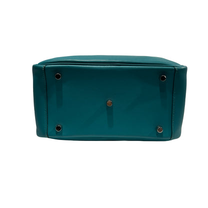 Used HERMES Swift Lindy Handbag Green PHW