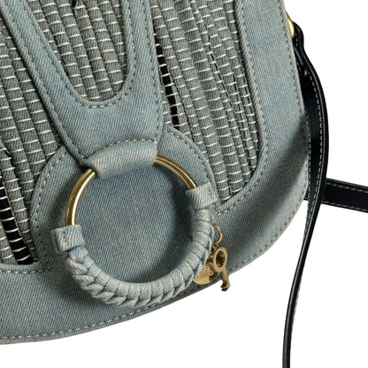 Used SEE BY CHLOE Denim Hana Shoulder Bag Blue