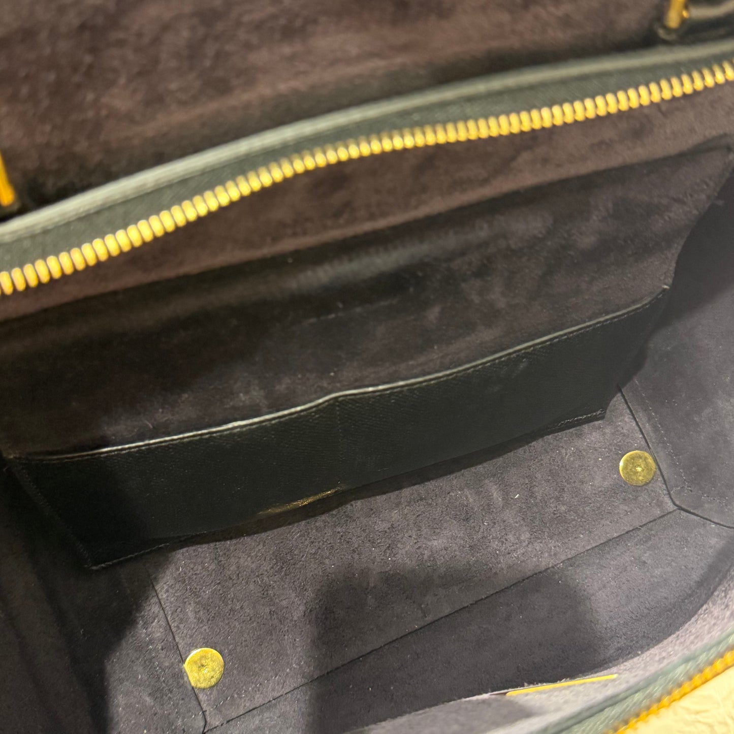 Used CÉLINE Calfskin Leather Belt Cross Body Bag Black GHW