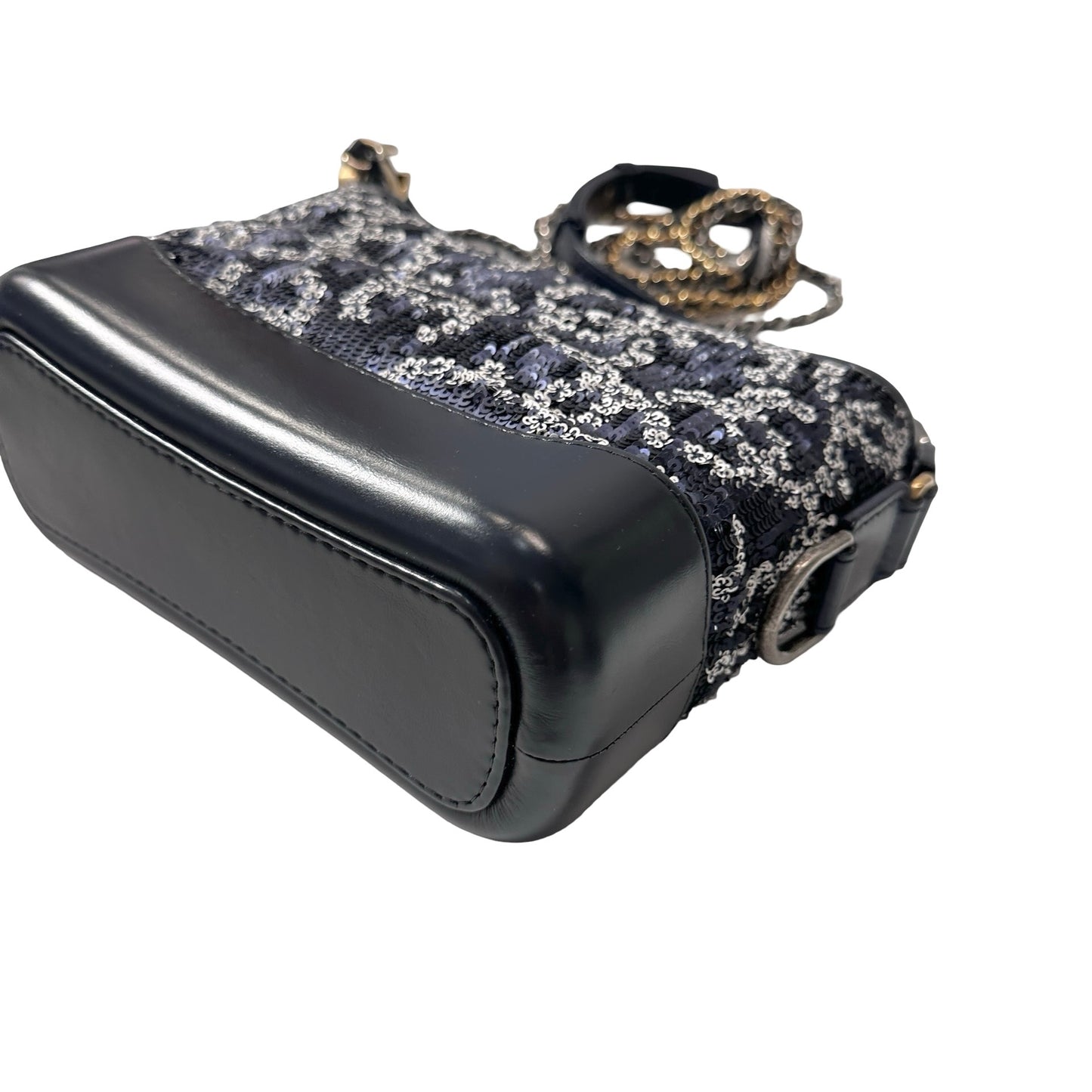 CHANEL Sequins Calfskin Leather Gabrielle small Cross Body Bag