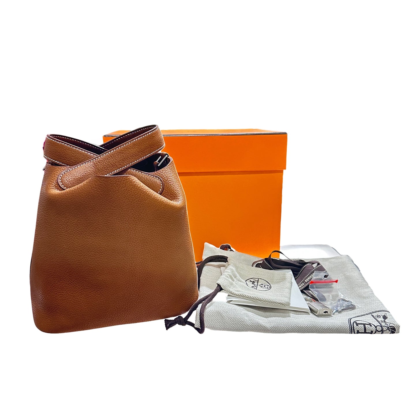 Unused HERMÈS Picotin 18 Handbag Brown PHW