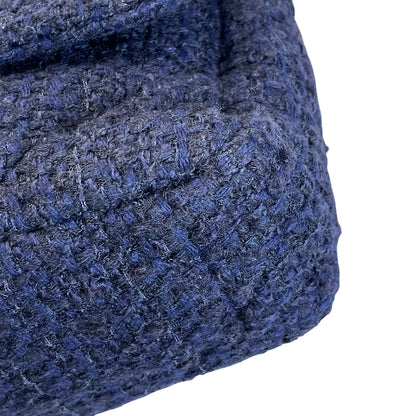 Used CHANEL Tweed Chanel 19 Small Shoulder Bag Navy