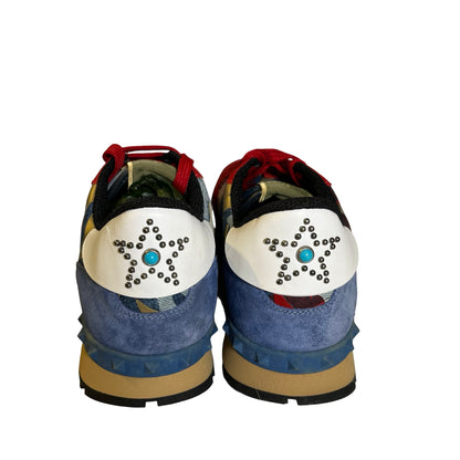 Used Valentino Denim Sneakers Red