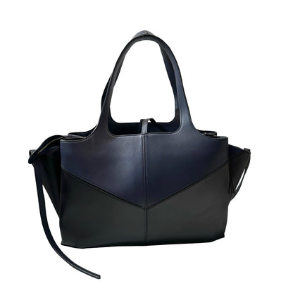 Used CÉLINE Shoulder Shoulder Bag Black Navy Blue