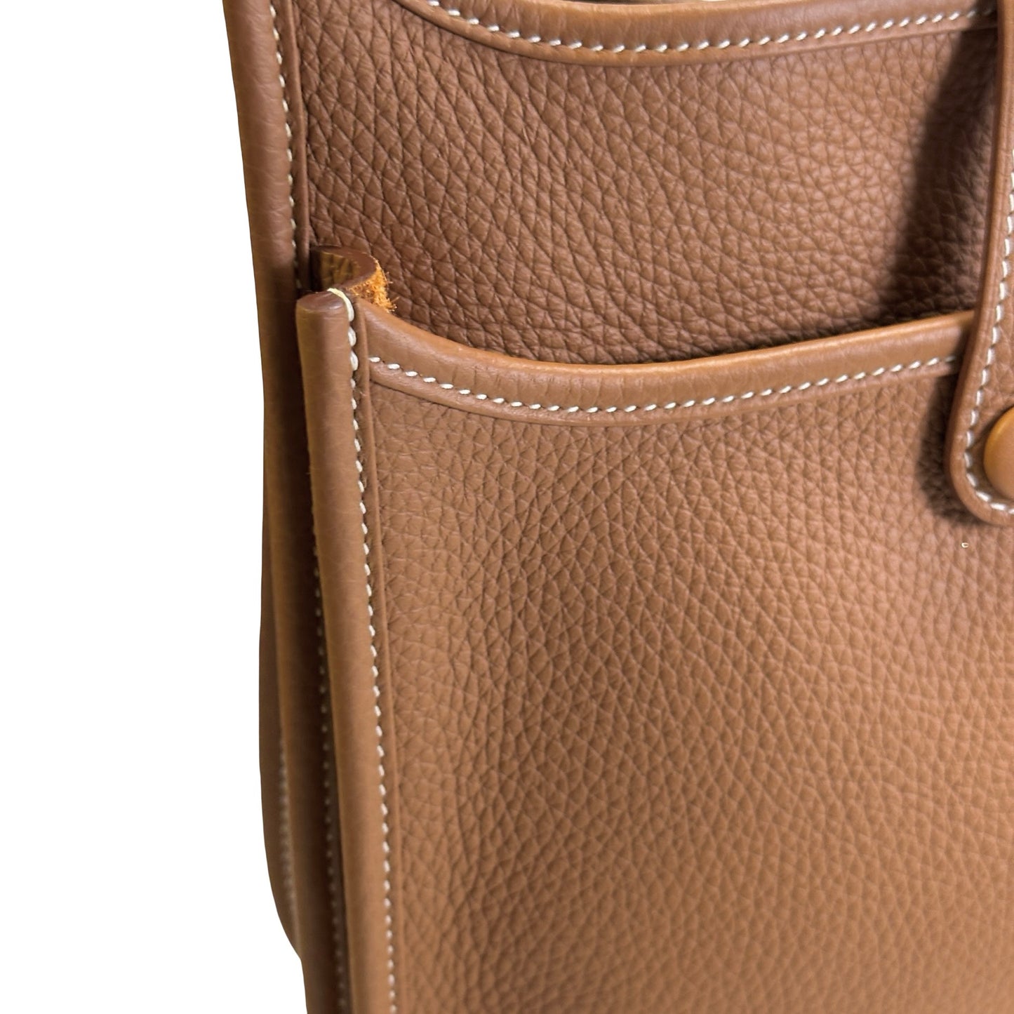 Used HERMES Clemence Evelyne Shoulder Bag Gold