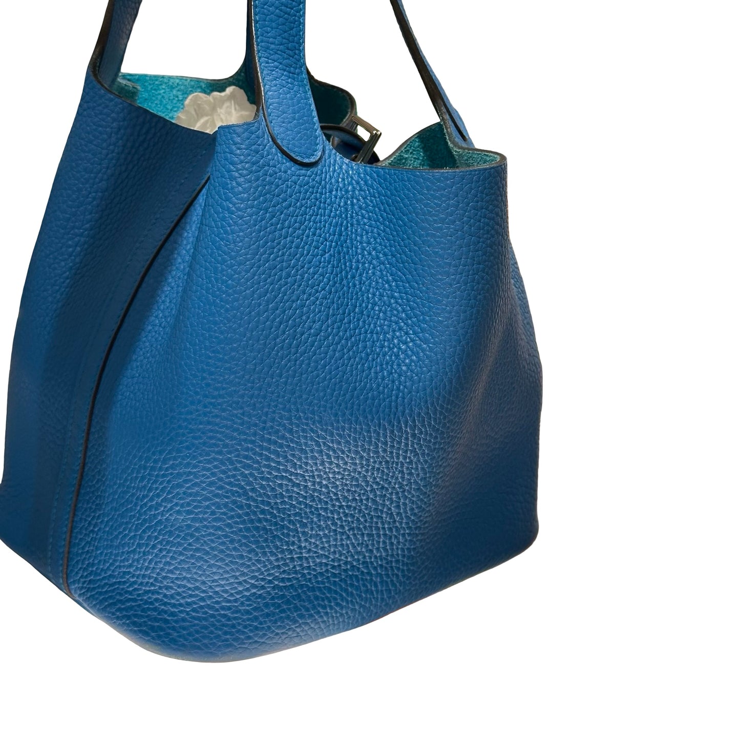 Used HERMÈS TC Picotin 22 Handbag Blue PHW
