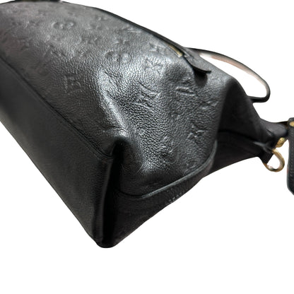 Used Louis Vuitton Calfskin Leather Tote Bag Black GHW