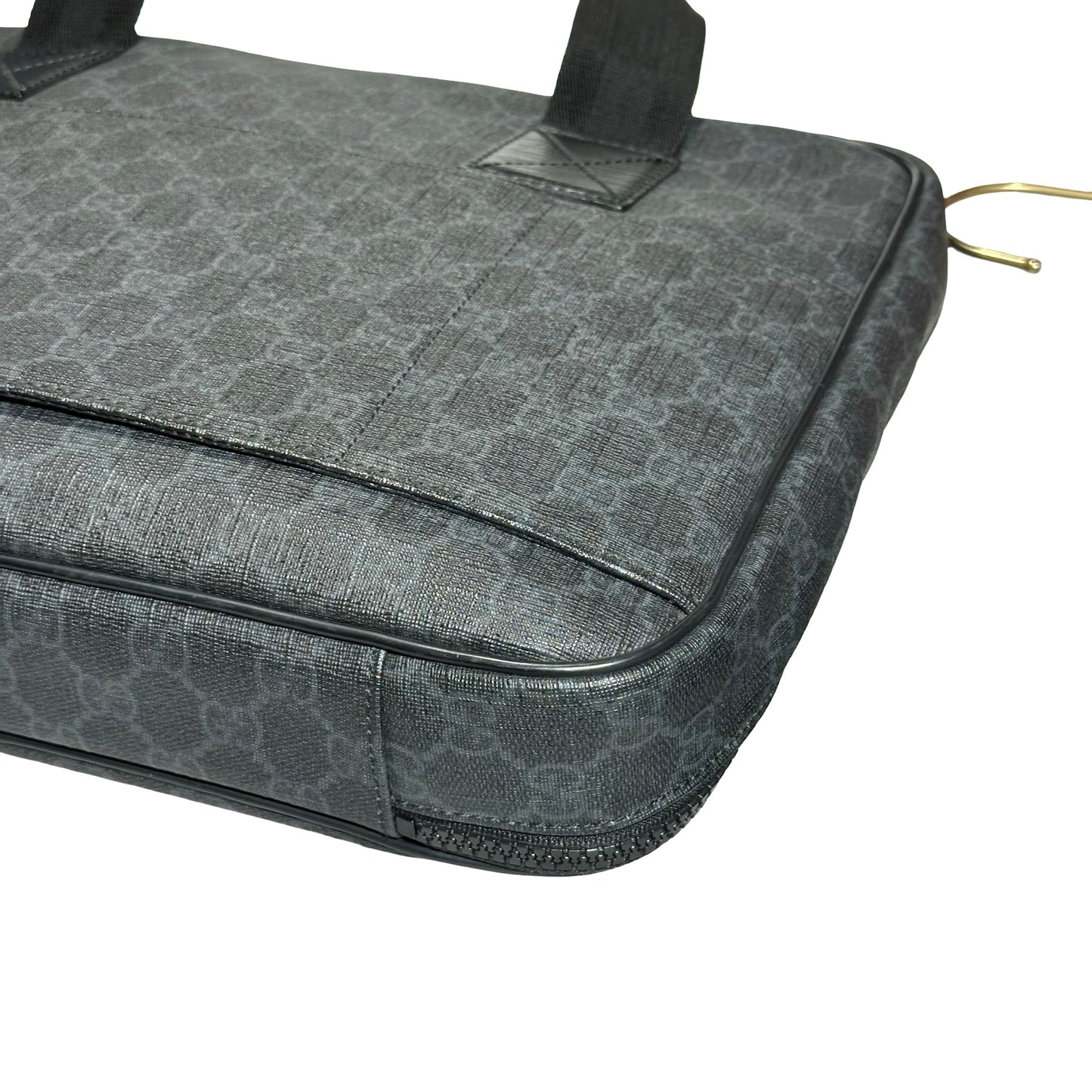 Used GUCCI GG CANVAS Handbag Briefcase Black