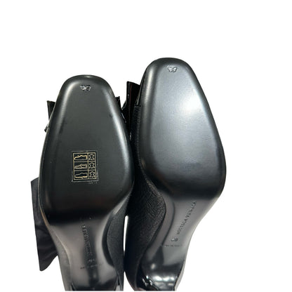 New BOTTEGA VENETA Lambskin Leather New Bottega Veneta Ribbon Heels Shoes Black Shoes Black