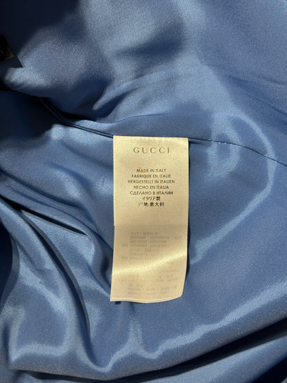 GUCCI BLUE LONG COAT [20000274]