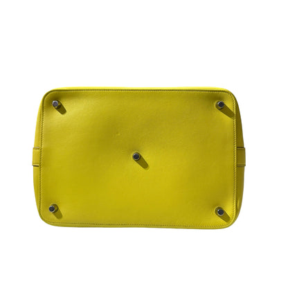 Used HERMÈS TOOL BOX 26 Two Way Shoulder YELLOW PHW Two Way Shoulder Bag