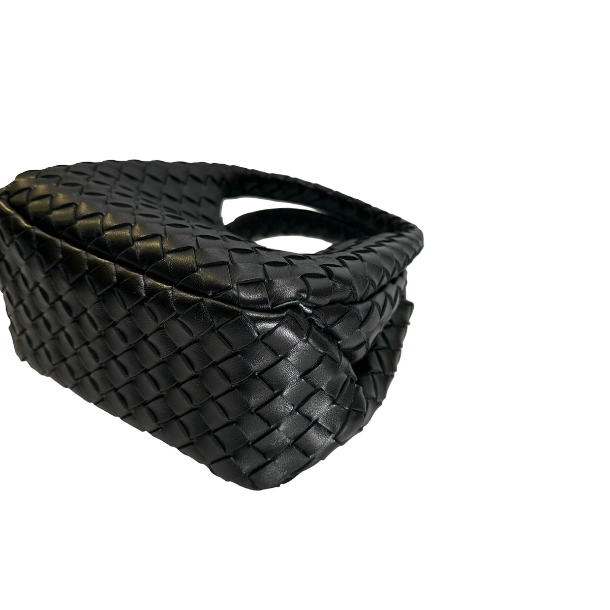 Used BOTTEGA VENETA Intrecciato Leather Jodie Handbag Black