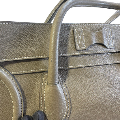 Used CELINE Leather Phantom Handbag Taupe